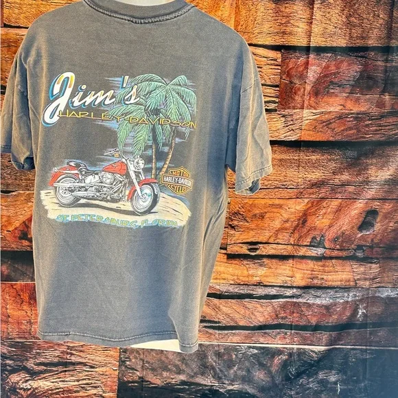 Harley-Davidson Charcoal Tee with Eagle Graphic - Picture 7 of 13